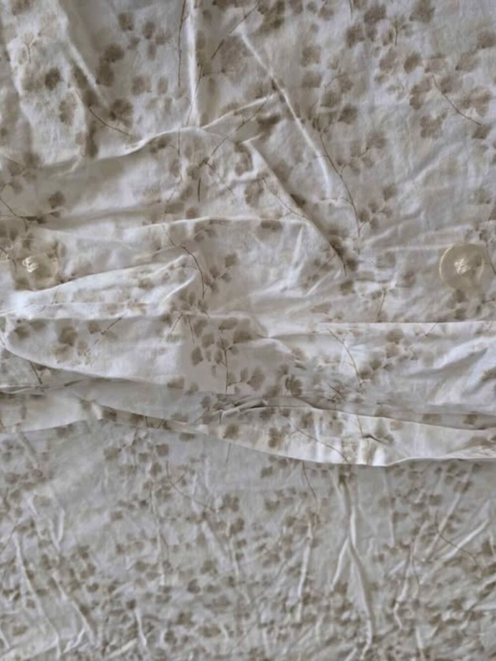 Martha Stewart White KING Floral 100% Cotton Duvet Cover ONLY
